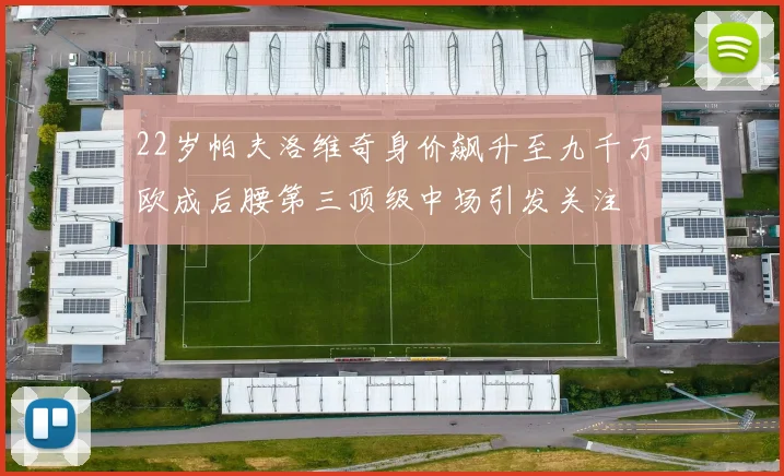 22岁帕夫洛维奇身价飙升至九千万欧成后腰第三顶级中场引发关注
